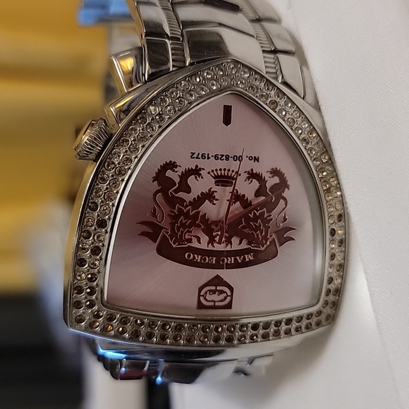 Marc Ecko Triangle Crest Stainless Steel Watch - Picture 12 of 13